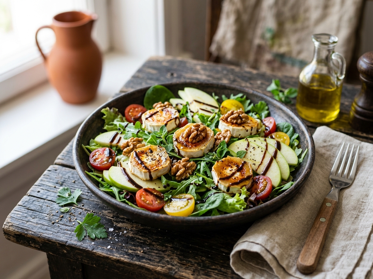 Salada de Queijo de Cabra Caramelizado